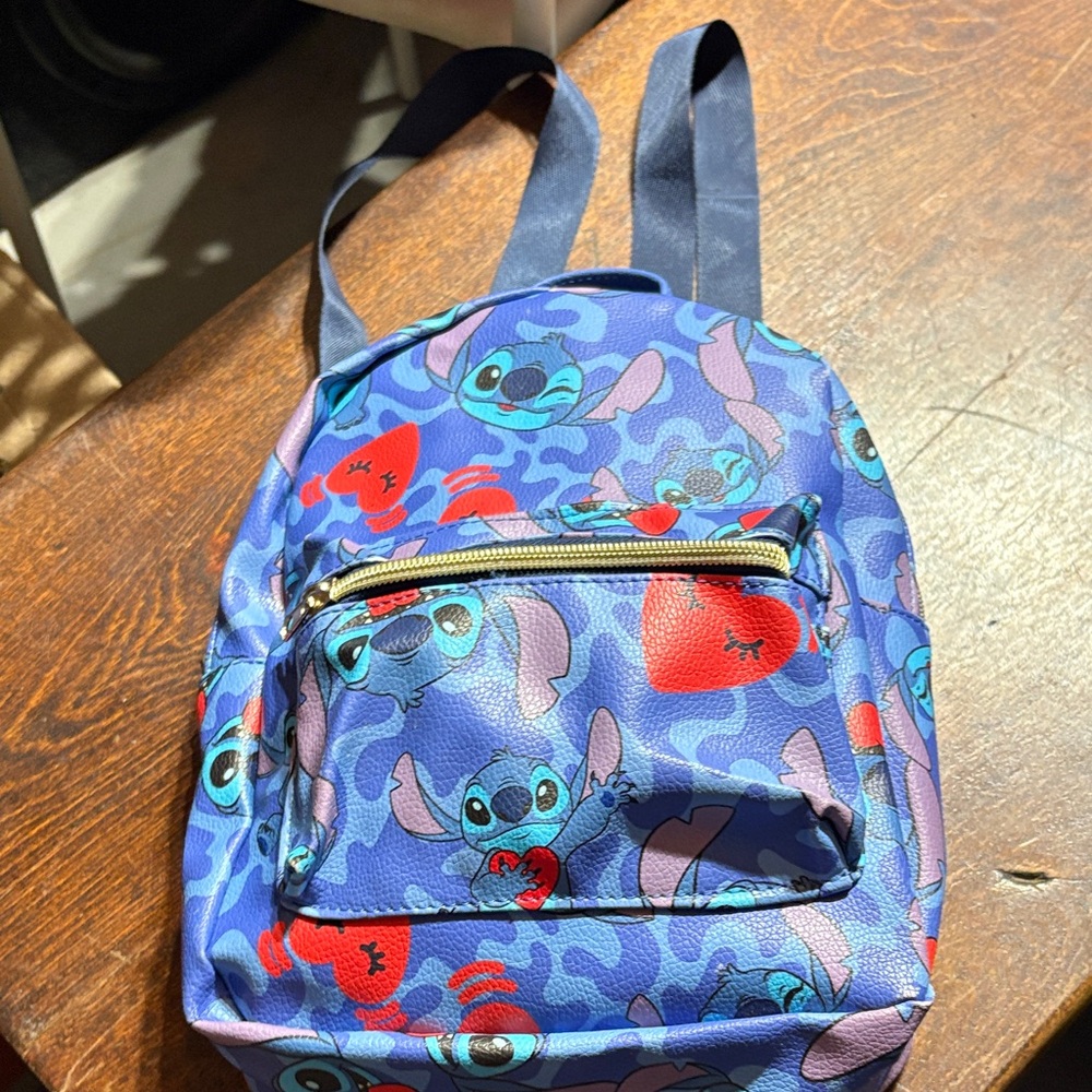 Disney Blue and Red Stitch Kids Backpack
